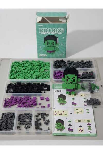 renkli outlet hulk mini 3d blok seti lego uyumlu bricks