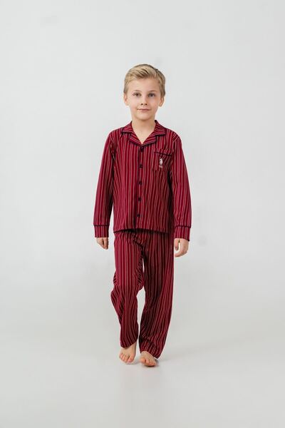 U.S. Polo Assn. 4-14 Years Licensed Us Polo Assn Boys' Set-Red