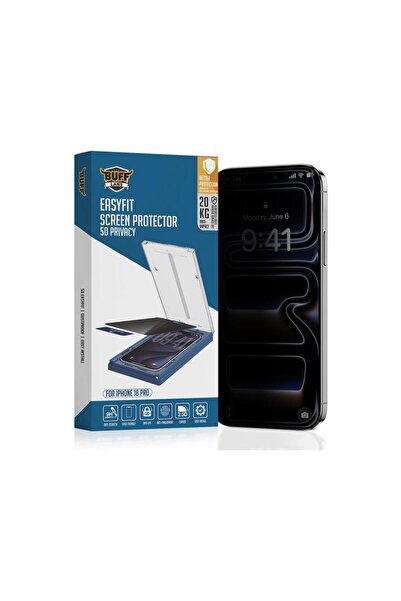 Buff iPhone 18 Pro 5D Privacy EasyFit Ekran Koruyucu