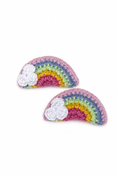 nesdesignn Double Knitted Rainbow Clamp Buckle