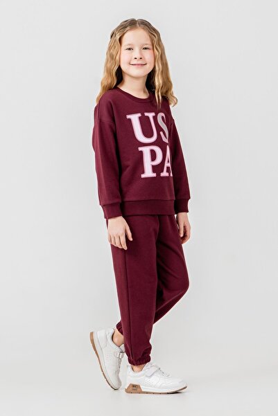 U.S. Polo Assn. طقم بناتي مرخص من US Polo Assn للأعمار من 4 إلى 14 سنة - لون ...