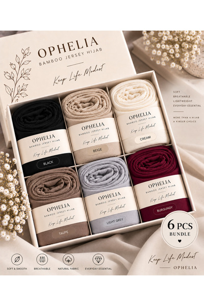 Ophelia Bamboo Jersey Hijab Set for Women – Soft, Stretchy & Comfortable Ever...