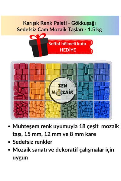 Zen Mozaik Sanatsal Mozaik Çalışmalarınız için Muhteşem Renk Uyumuna Sahip Ka...