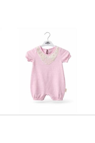 aykidsclup Baby Girl Powder Muslin Jumpsuit – Summer Short Sleeve Jumpsuit wi...