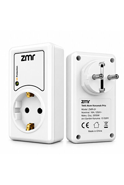 ZMR Yüksek Voltaj Korumalı & Çocuk Korumalı Tekli Akım Korumalı Priz ZMR-539/...