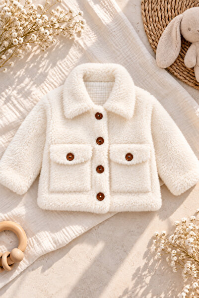 ipek atlas Girls, Boys, Baby and Children's Muslin Lined Plush Jacket