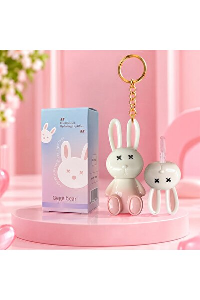 CaseOnn Gege Bear Fruit Extract Moisturizing Lip Gloss Lip Gloss Gradient Rabbit 02 #   White Pink