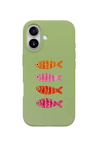 farifra iPhone 16 Uyumlu Desenli Silikon Lansman Telefon Kılıfı _M028YEŞİL.png