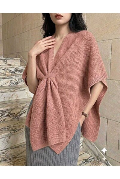MAY MARA كارديجان محبوك بنمط بونشو للنساء