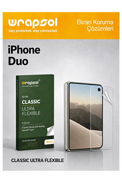 Wrapsol iPhone Duo Classic Ultra Flexible Ekran Koruyucu (0.25 mm)