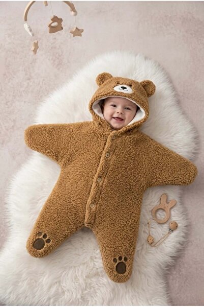 ZEYNUKO Baby Boy Sleeping Bag with Teddy Bear 0-6 Months Newborn Hospital Rel...
