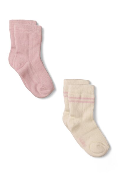 Biorganic Κάλτσες Bebe από Bambu Soft 2 Τεμ - Ροζ
