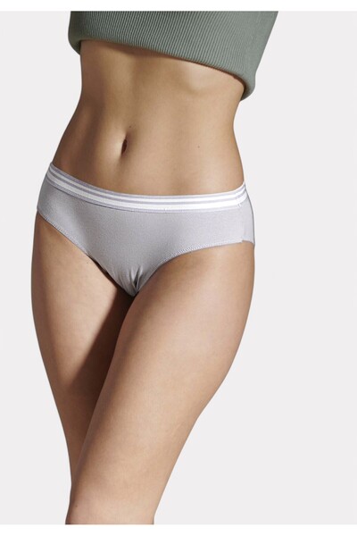 NEWBRA LINGERIE Βαμβακερό Γυναικείο Εσώρουχο New Bra με Μαλακό Λάστιχο Γκρί -...