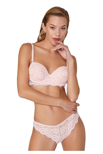 Cansoy Σετ Σουτιέν Soft Cup με Brazil Ria - Ροζ