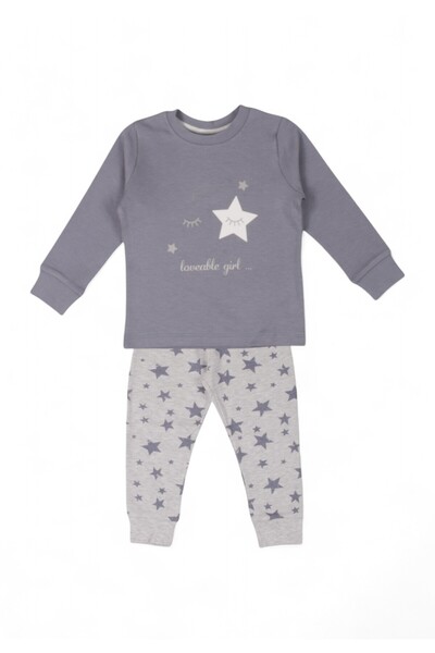 Biorganic Πιτζάμα παιδική Cotton Star Girl - Πολύχρωμο