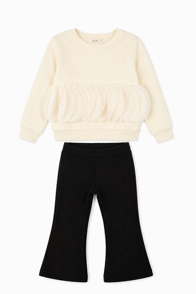 HAUSEkids 1-4 Years Giselle Rose Girls' Set-Ecru