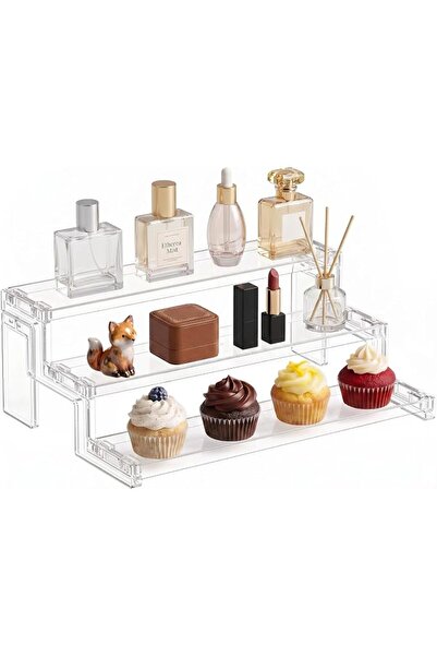 Lifewit 3 Tier Acrylic Display Stand, 1 Piece Perfume Organiser, Plastic Shel...