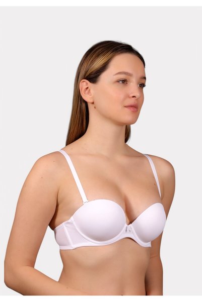 NEWBRA LINGERIE Strapless Σουτιέν New Bra Double Push-Up B Cup Λευκό – Απόλυτ...