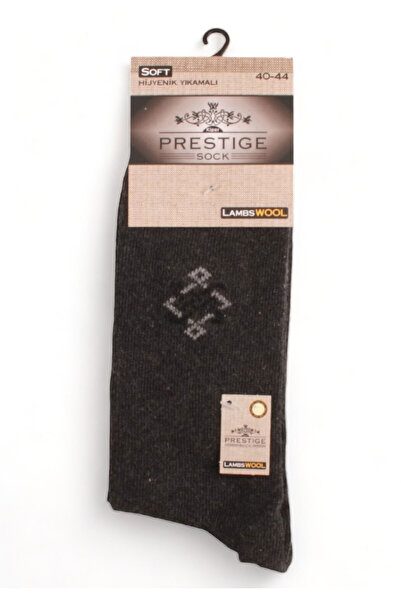 Prestige Κάλτσα ανδρική θερμική Lambs Wool Rombus - Ανθρακί