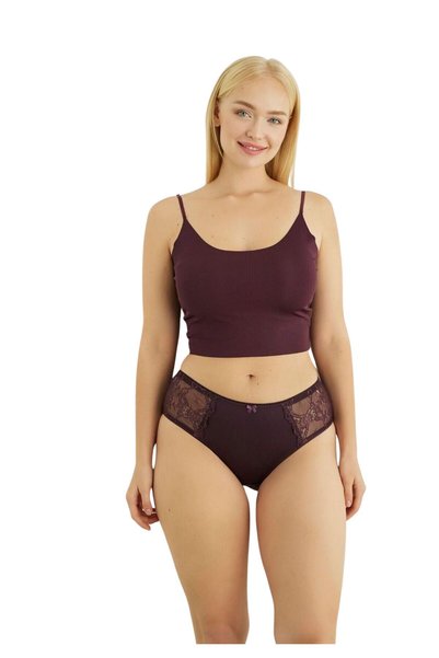 Norddiva Γυναικείο εσώρουχο Midi Slip ANNA - Μωβ
