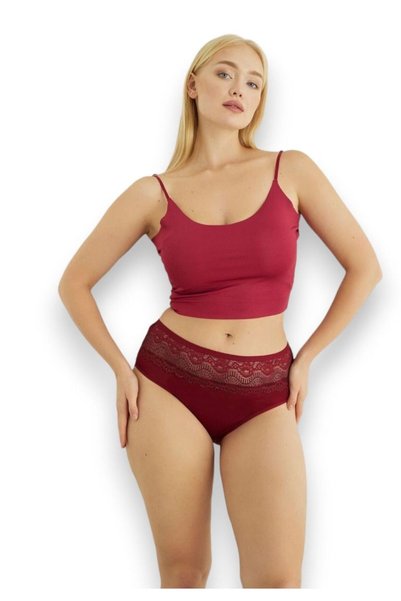 SeXen Σλιπ γυναικεία ψηλόμεσα με δαντέλα Evelyn 5 Τεμ. - Πολύχρωμο