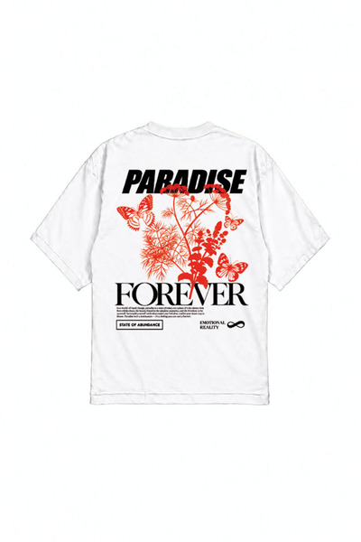 genosha Μπλουζάκι Oversize με στάμπα Paradise Forever