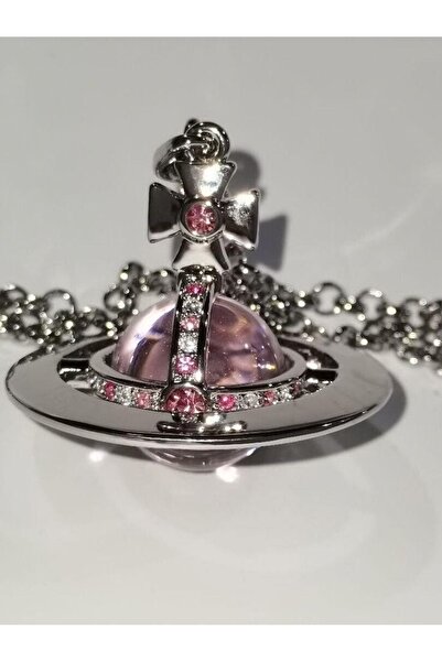 Heda Jewelry Pembe Satürn Kolye - Nana Osaki İlhamlı 3D Orbital Kolye