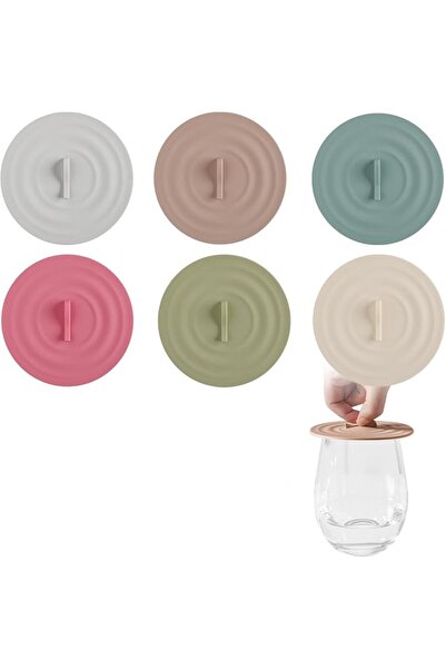 X SPRING Cup Covers, 6 PCS Silicone Lids Set, Food Grade Airtight Seal for Mu...