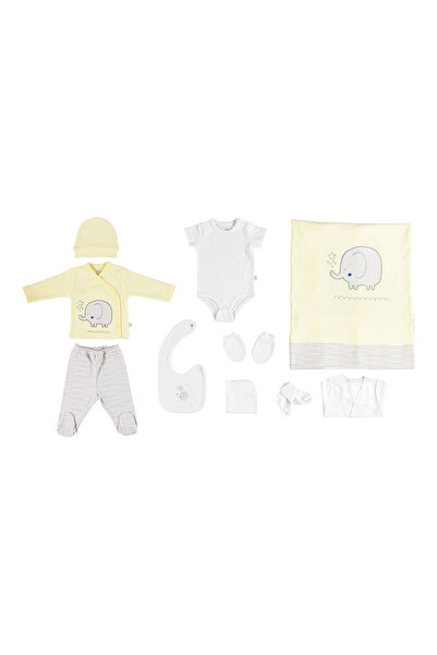 Bibaby Σετ προίκα μωρού Happy Elephant Yellow 10 Τεμ. - Πολύχρωμο