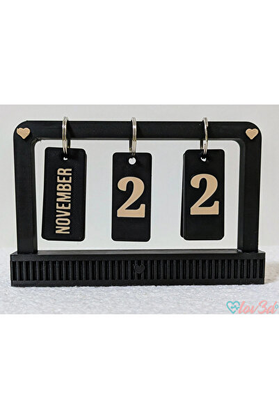 Dekoratif Halkalı / Sallantılı Masaüstü Kalender & Tarih Tablosu