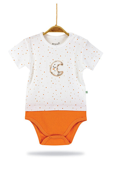 Biorganic Κορμάκι Βρεφικό με κοντό μανίκι Unisex - Πολύχρωμο