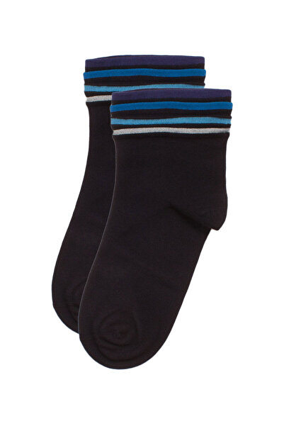 Pro Socks Κάλτσες γυναικείες Modal Soft ημίκοντες Colors - Μαύρο-Μπλε