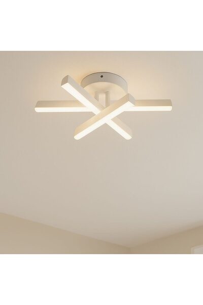 SELEXMO Lustra LED Diego, 26W, Alb, Metal, Lumina Rece/Calda/Neutra