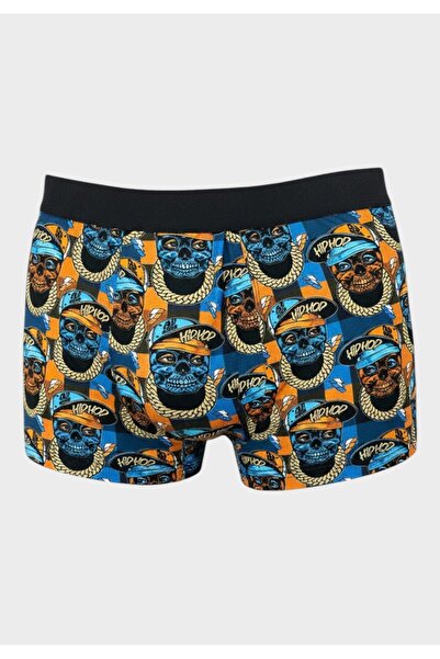Berrak Ανδρικό Boxer Hip Hop Skull Print – 95% Βαμβάκι 5% Λύκρα - Πολύχρωμο