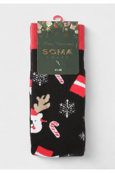 Soma Χριστουγεννιάτικες Κάλτσες Socks “Festive Bear & Reindeer” – Πετσετέ, Βα...
