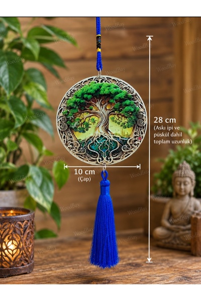 WoodBay Meditation Yoga Themed Wall Ornament 10 cm Diameter Decorative Hanger...