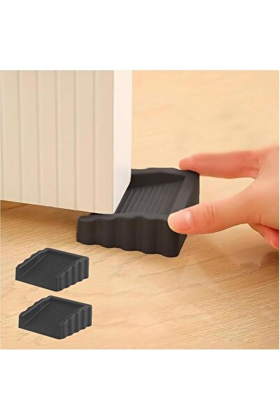 KASTWAVE 3 Pack Rubber Door Stoppers Wedge, Small Cube Two-Way Doorstop, Non-...