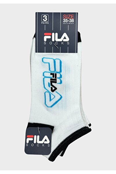 FILA Παιδικές Κάλτσες Αγόρι 3-Pack Λευκές με Logo - Λευκό
