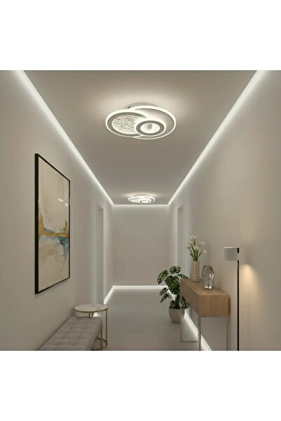 Flippy Πολυέλαιος LED KOMPACTO 47W, 3 Κύκλοι, Ψυχρό/Θερμό/Ουδέτερο φως, Λευκό