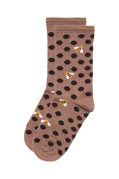 Pro Socks Κάλτσες γυναικείες Modal Soft Bees - Καφέ