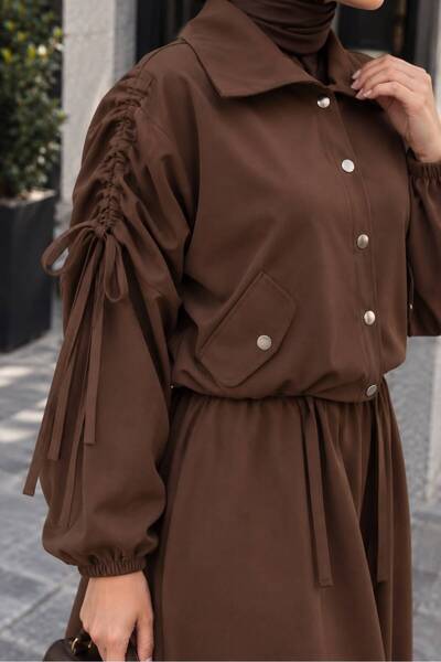 soBasic Women's Hijab Top and Bottom Two-Piece Set with Drawstring Waist and ...