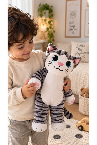 Nari Collections 50 cm Plush Cat – Soft Filled Cute Cat Toy Pillow, Decorativ...