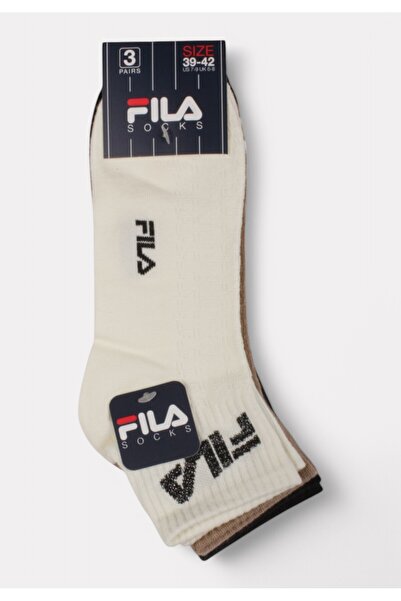 FILA Quarter Socks F6789 Sand Black - 3 τεμάχια - Πολύχρωμο