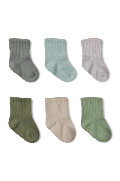 Biorganic Κάλτσες Bebe από οργανικό βαμβάκι Olive Colors 6 Τεμ - Πολύχρωμο
