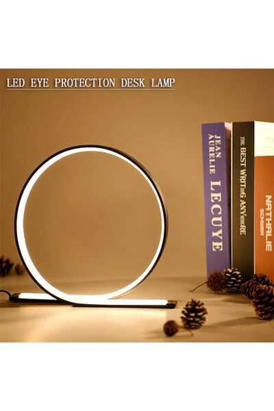 SELEXMO Veioza LED 21W, Lumina Rece/Calda/Neutra, Metal si Acril, Negru