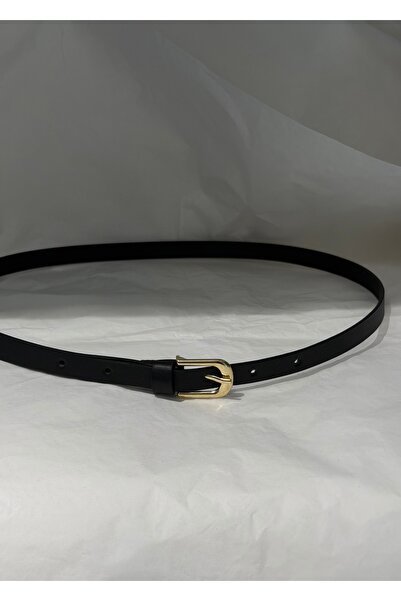 KİLİGİSTANBUL SİYAH&GOLD LUSH KEMER (1,30 CM DERİ, 2,30 CM TOKA GENİŞLİĞİ)