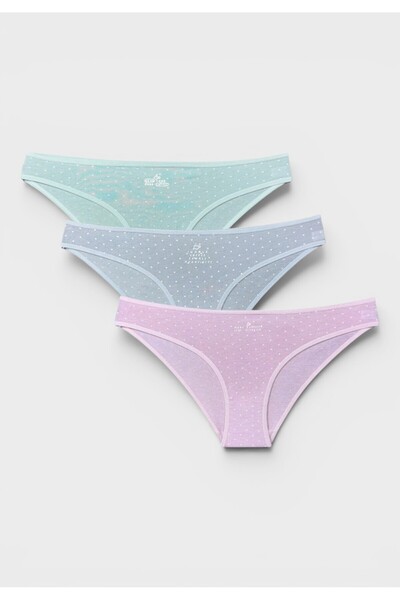 SeXen Berrak Γυναικεία Bikini Slip 3 Pack Coffee Break 95% Βαμβάκι 5% Lycra -...