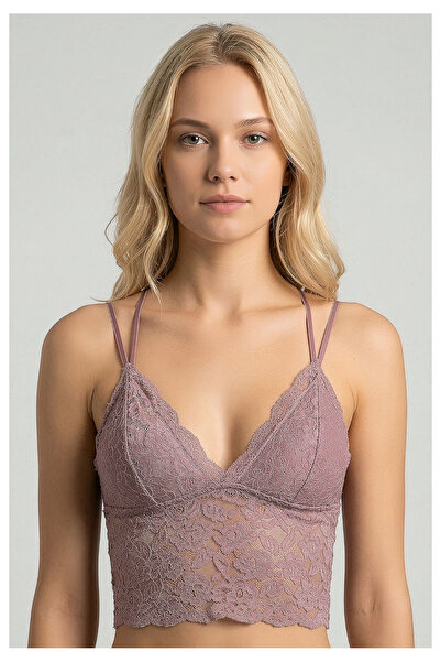 NEWBRA LINGERIE Bralette New Bra Rose Allure Δαντελένιο με Χιαστί Τιράντες Ca...