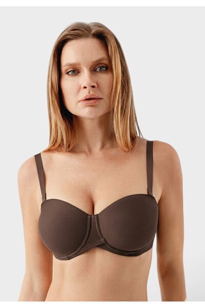 NEWBRA LINGERIE Γυναικείο Strapless Σουτιέν NEW BRA Basic C & D Cup Χωρίς Ενί...