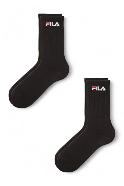 FILA Normal Plain Half Terry Prewsd Unisex Κάλτσες - Μαύρο